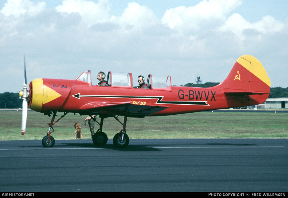 Aircraft Photo of G-BWVX | Yakovlev Yak-52 | AirHistory.net #316386