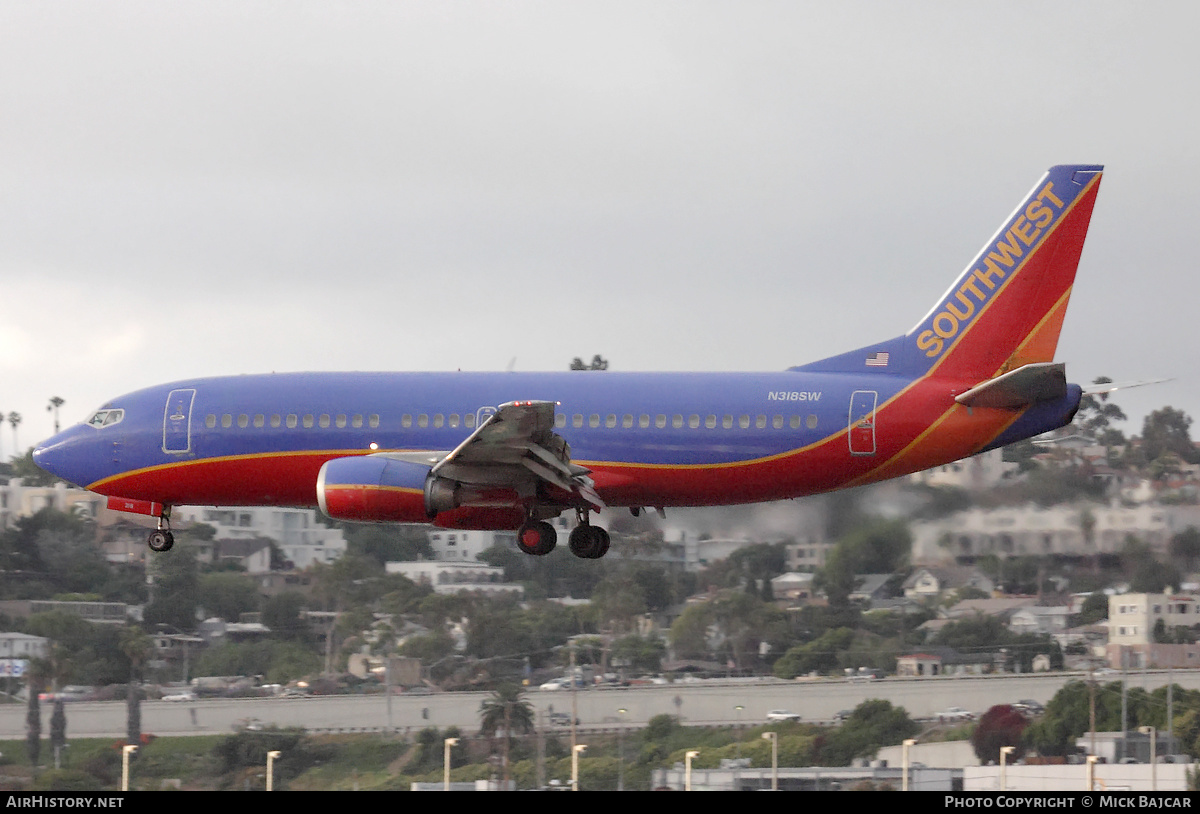 Aircraft Photo of N318SW | Boeing 737-3H4 | Southwest Airlines | AirHistory.net #316432