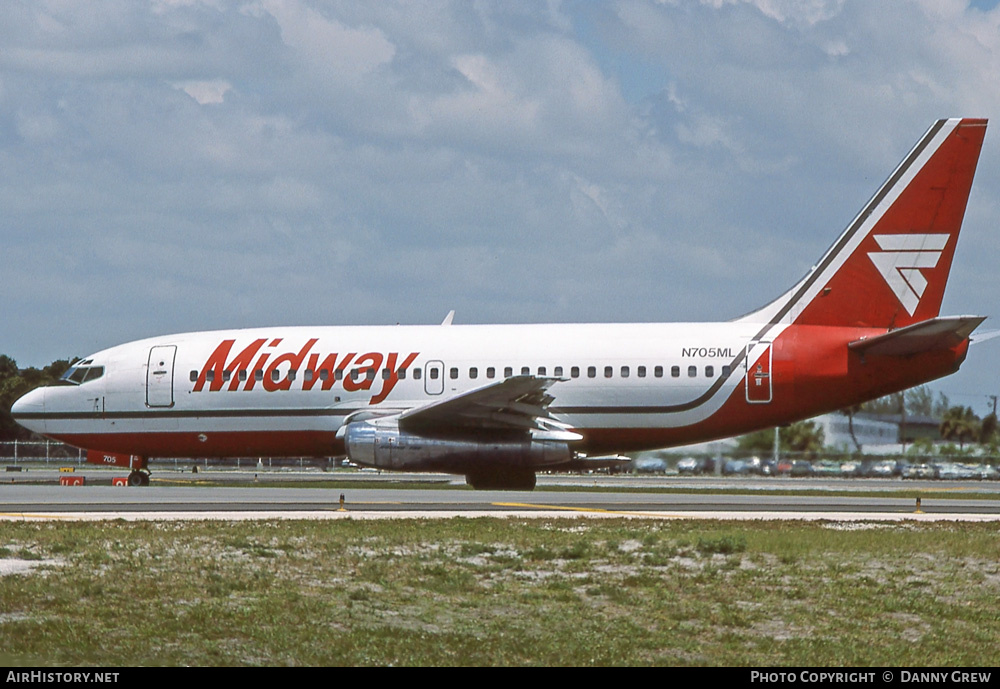 Aircraft Photo of N705ML | Boeing 737-2T4/Adv | Midway Airlines | AirHistory.net #316458