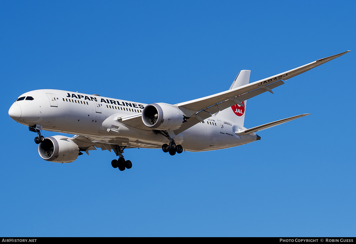 Aircraft Photo of JA842J | Boeing 787-8 Dreamliner | Japan Airlines - JAL | AirHistory.net #316464