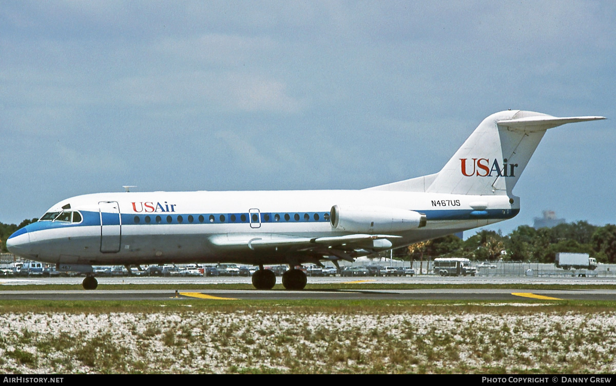 Aircraft Photo of N467US | Fokker F28-1000 Fellowship | USAir | AirHistory.net #316501
