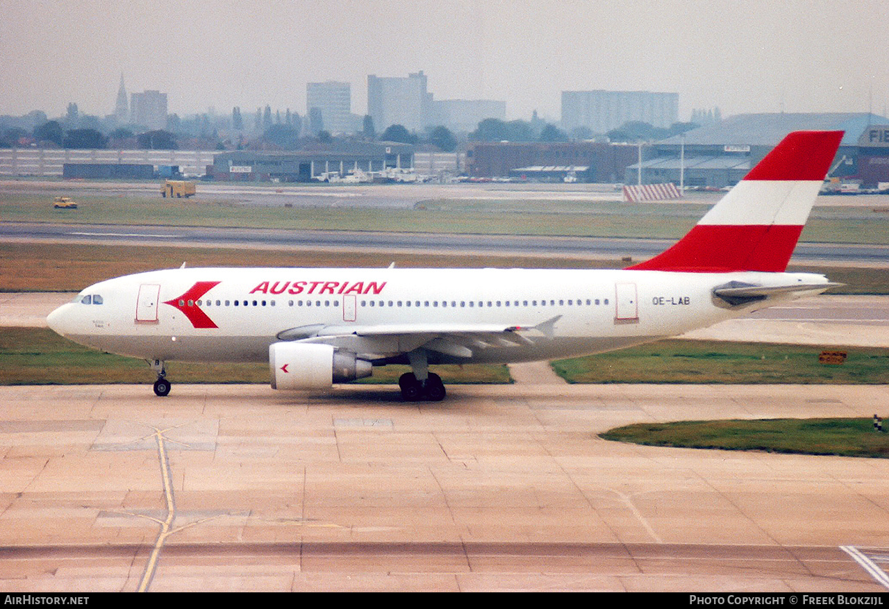 Aircraft Photo of OE-LAB | Airbus A310-324 | Austrian Airlines | AirHistory.net #316844