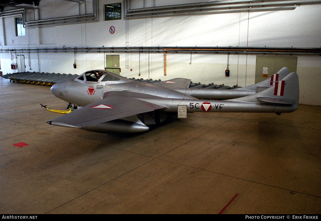 Aircraft Photo of 5C-VF | De Havilland D.H. 115 Vampire T11 | Austria - Air Force | AirHistory.net #316924