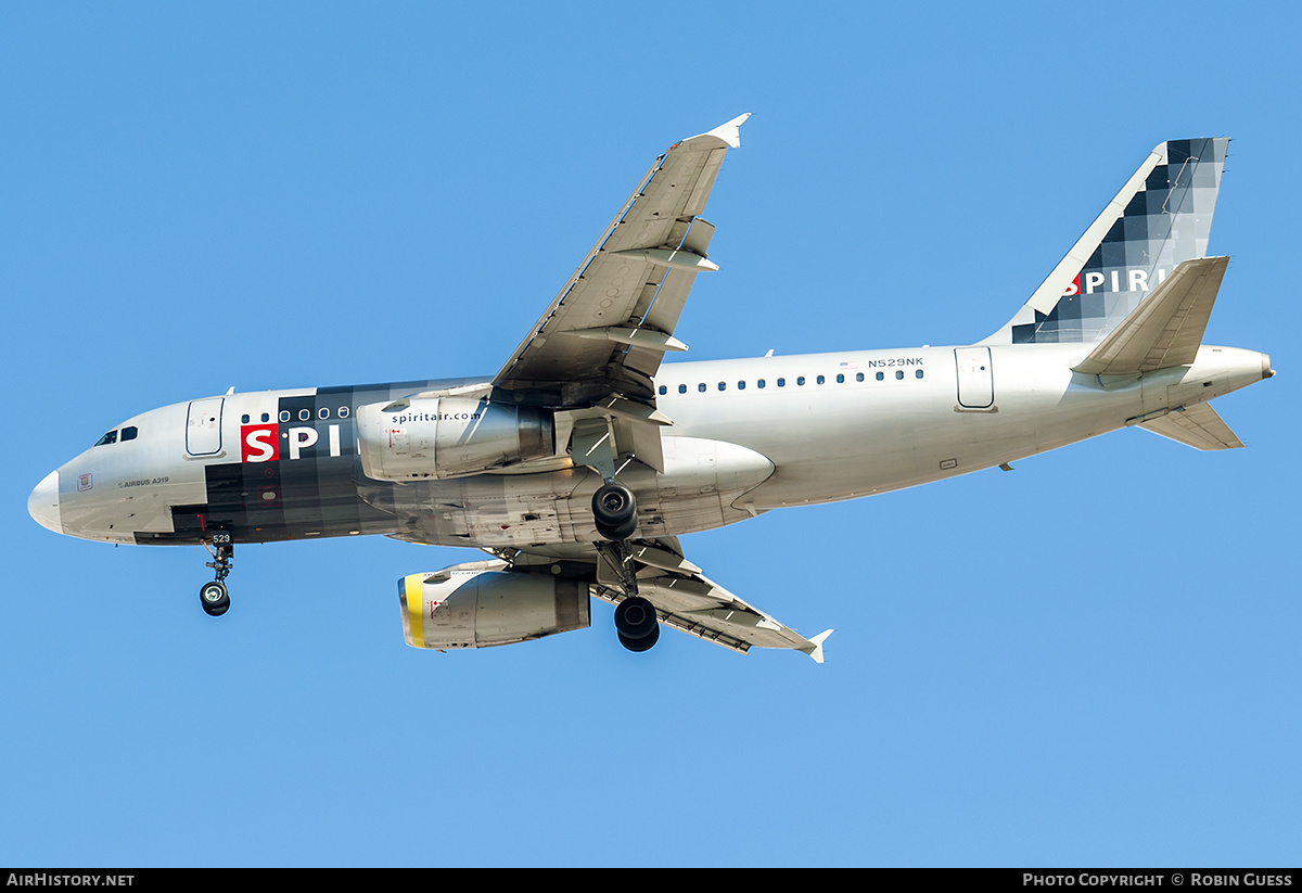 Aircraft Photo of N529NK | Airbus A319-132 | Spirit Airlines | AirHistory.net #316928