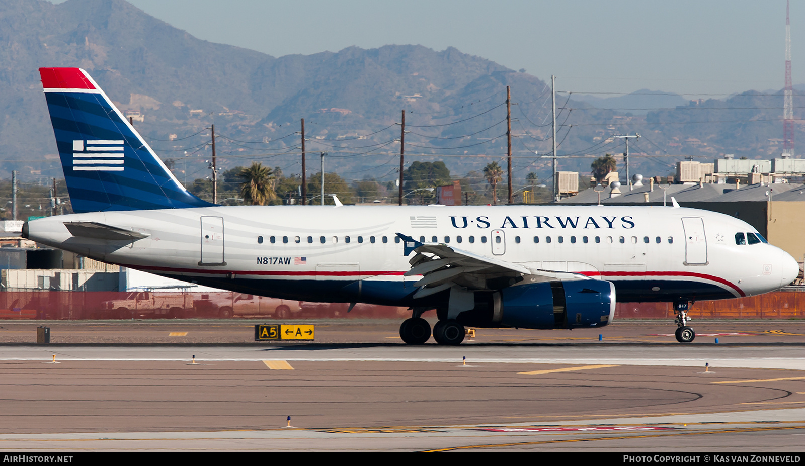 Aircraft Photo of N817AW | Airbus A319-132 | US Airways | AirHistory.net #317035