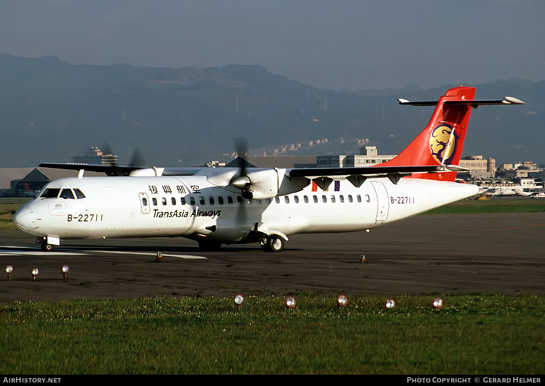 Aircraft Photo of B-22711 | ATR ATR-72-202 | TransAsia Airways | AirHistory.net #317054