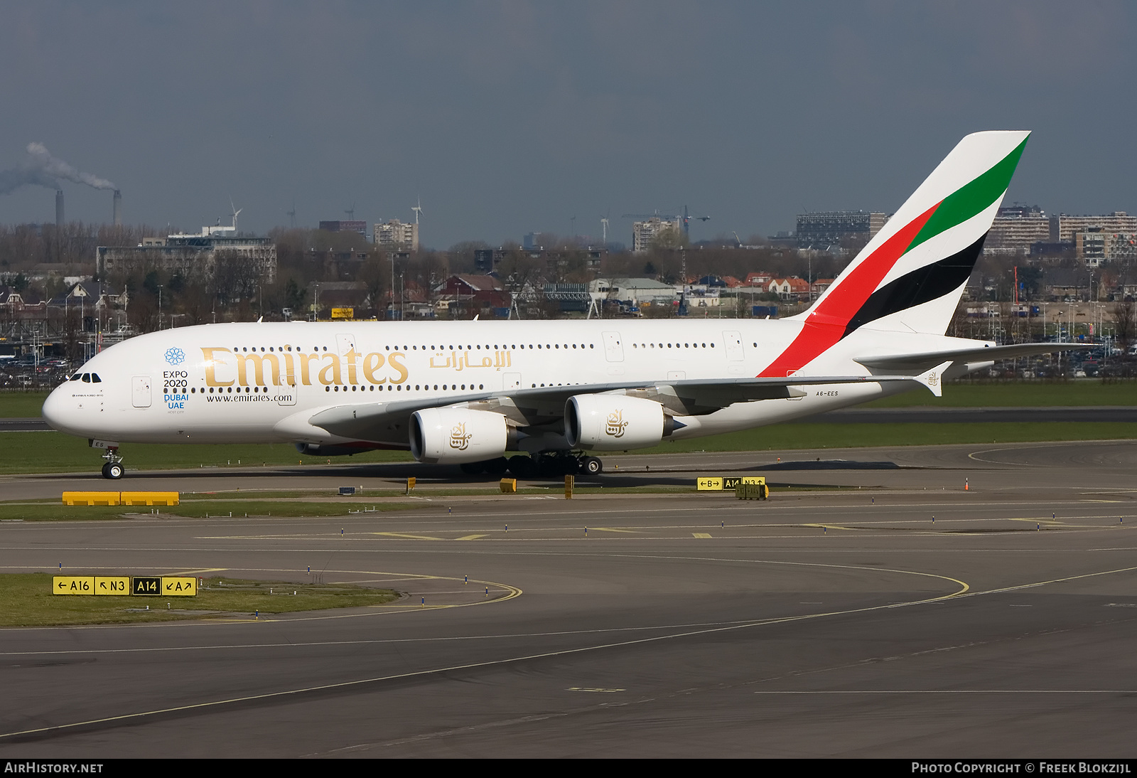 Aircraft Photo of A6-EES | Airbus A380-861 | Emirates | AirHistory.net #317105