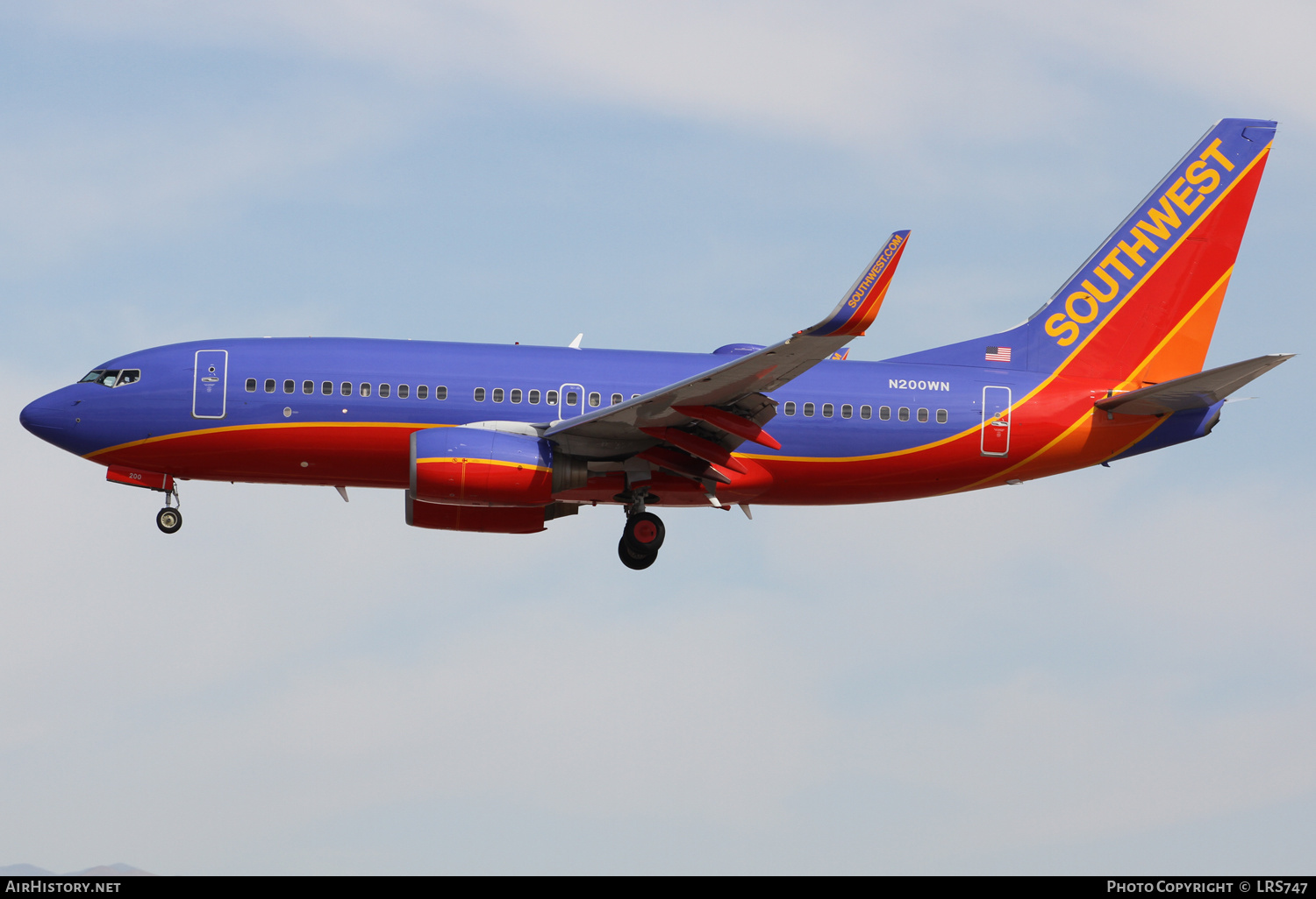 Aircraft Photo of N200WN | Boeing 737-7H4 | Southwest Airlines | AirHistory.net #317120