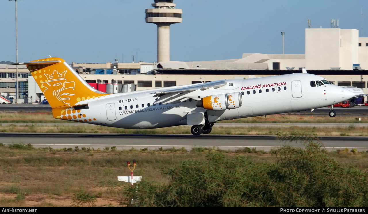 Aircraft Photo of SE-DSY | British Aerospace Avro 146-RJ100 | Malmö Aviation | AirHistory.net #317143