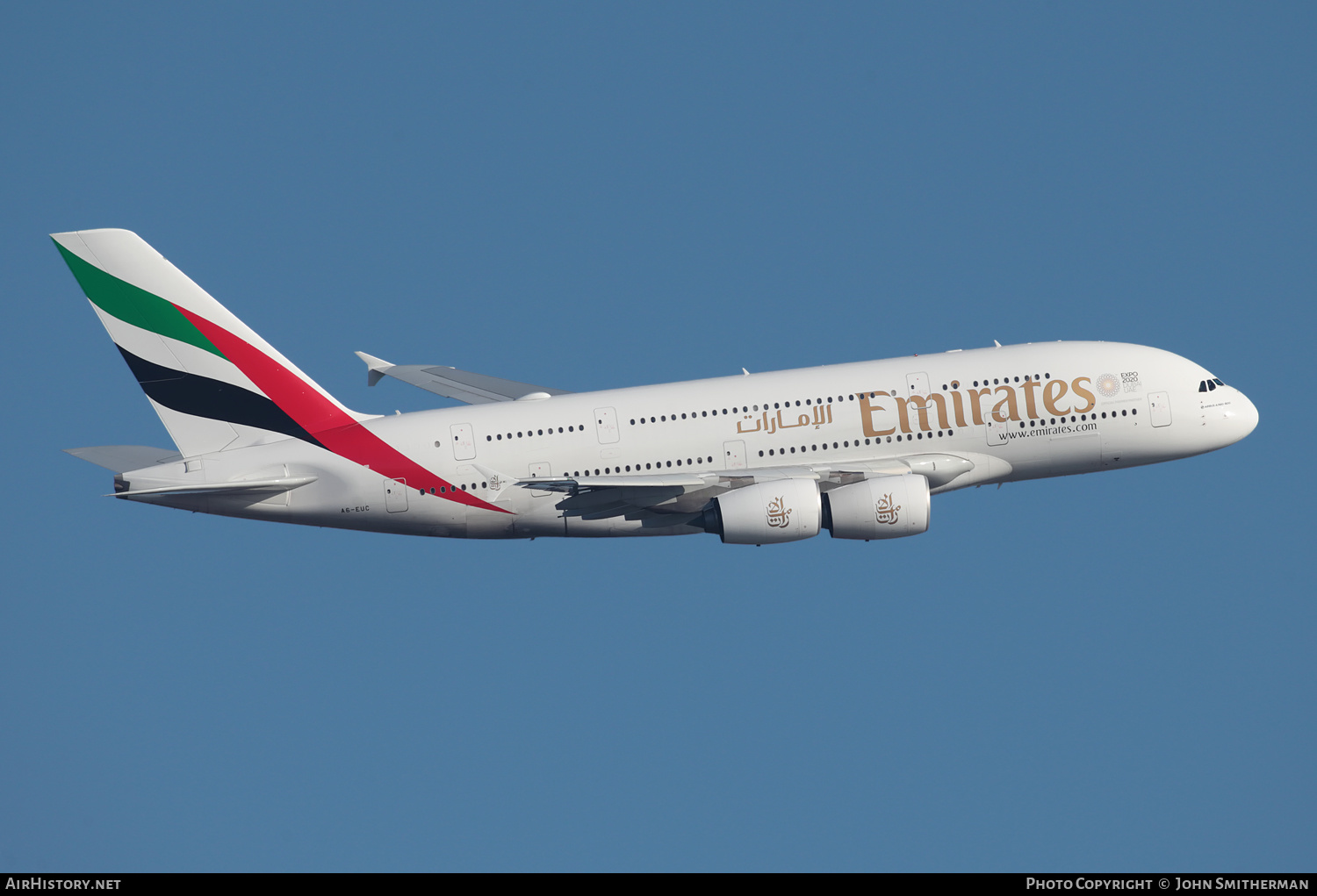 Aircraft Photo of A6-EUC | Airbus A380-861 | Emirates | AirHistory.net #317179