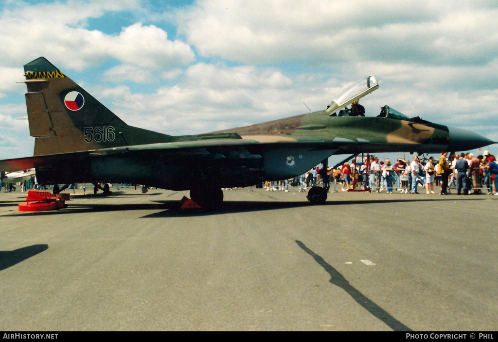 Aircraft Photo of 5616 | Mikoyan-Gurevich MiG-29A (9-12A) | Czechoslovakia - Air Force | AirHistory.net #317210