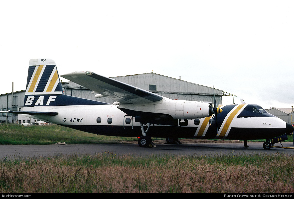 Aircraft Photo of G-APWA | Handley Page HPR-7 Herald 100 | British Air Ferries - BAF | AirHistory.net #317253