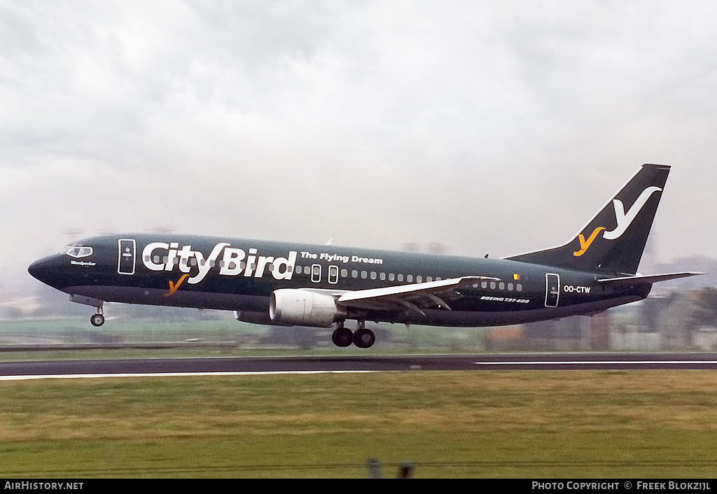 Aircraft Photo of OO-CTW | Boeing 737-46Q | CityBird | AirHistory.net #317272