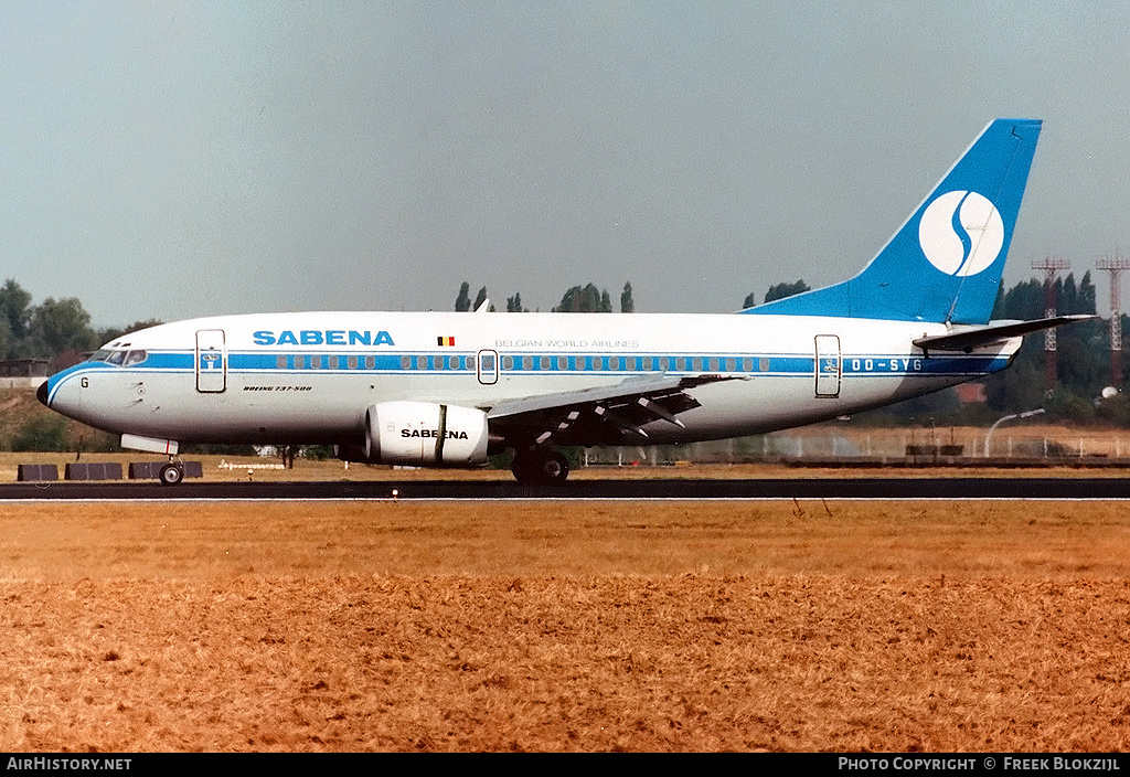 Aircraft Photo of OO-SYG | Boeing 737-529 | Sabena | AirHistory.net #317275