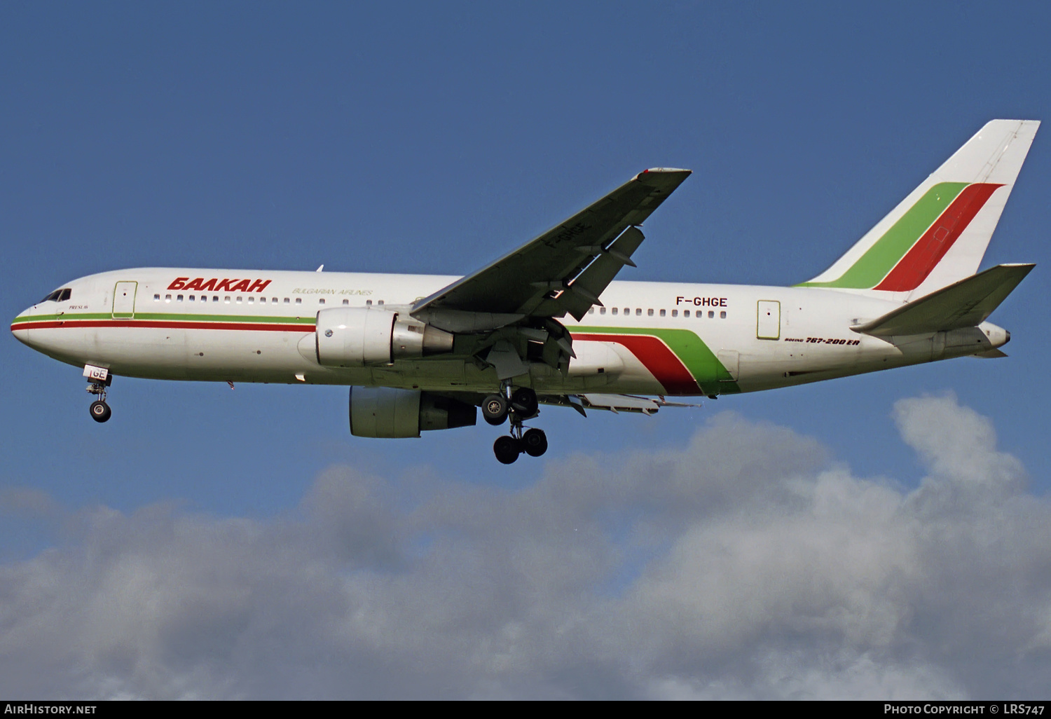 Aircraft Photo of F-GHGE | Boeing 767-27E/ER | Balkan - Bulgarian Airlines | AirHistory.net #317329