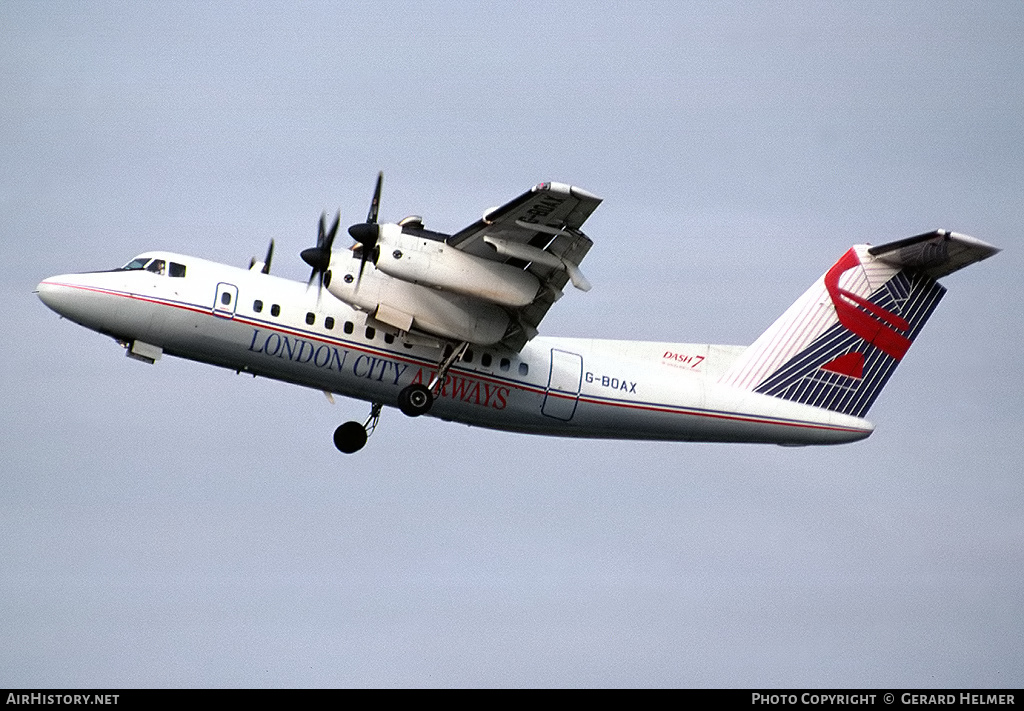 Aircraft Photo of G-BOAX | De Havilland Canada DHC-7-110 Dash 7 | London City Airways | AirHistory.net #317339