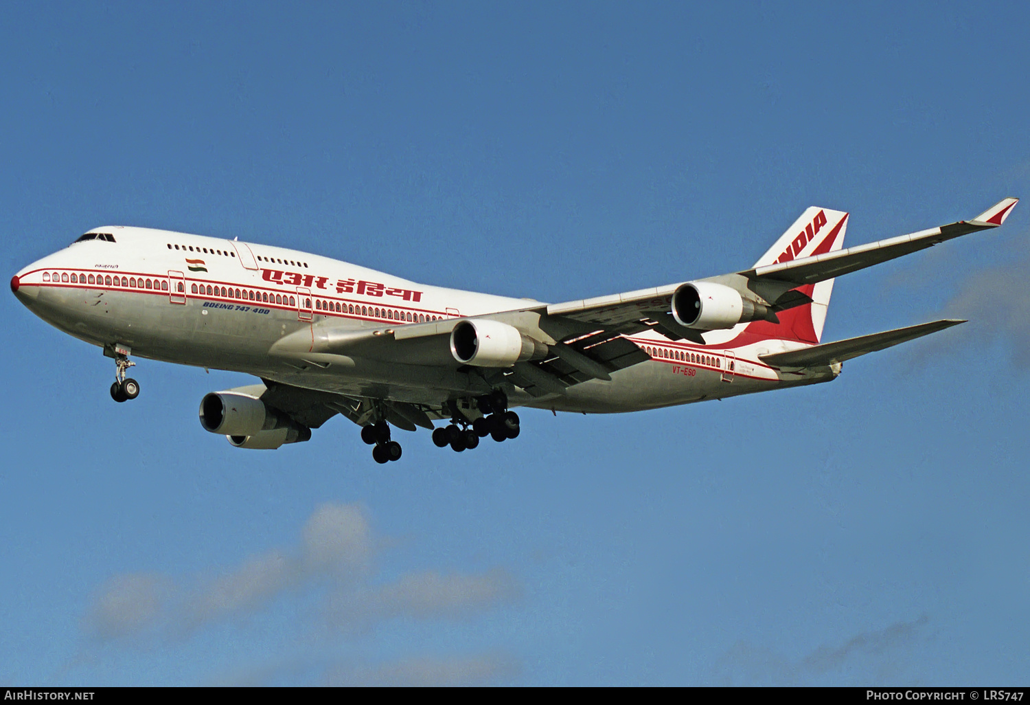 Aircraft Photo of VT-ESO | Boeing 747-437 | Air India | AirHistory.net #317369