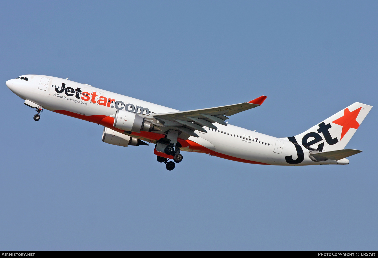 Aircraft Photo of VH-EBC | Airbus A330-202 | Jetstar Airways | AirHistory.net #317477