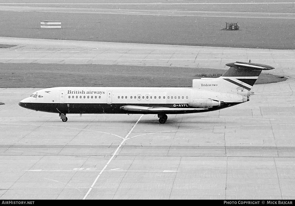 Aircraft Photo of G-AVFL | Hawker Siddeley HS-121 Trident 2E | British Airways | AirHistory.net #317583