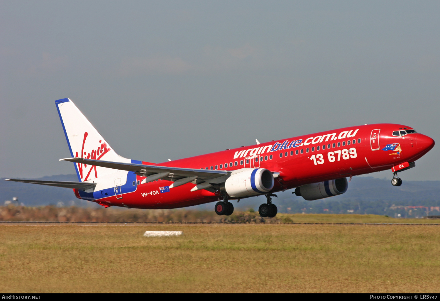 Aircraft Photo of VH-VOA | Boeing 737-8BK | Virgin Blue Airlines | AirHistory.net #317705