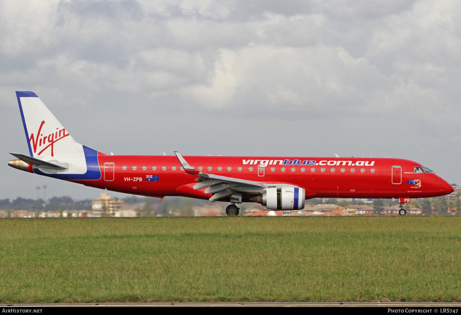 Aircraft Photo of VH-ZPB | Embraer 190AR (ERJ-190-100IGW) | Virgin Blue Airlines | AirHistory.net #317710