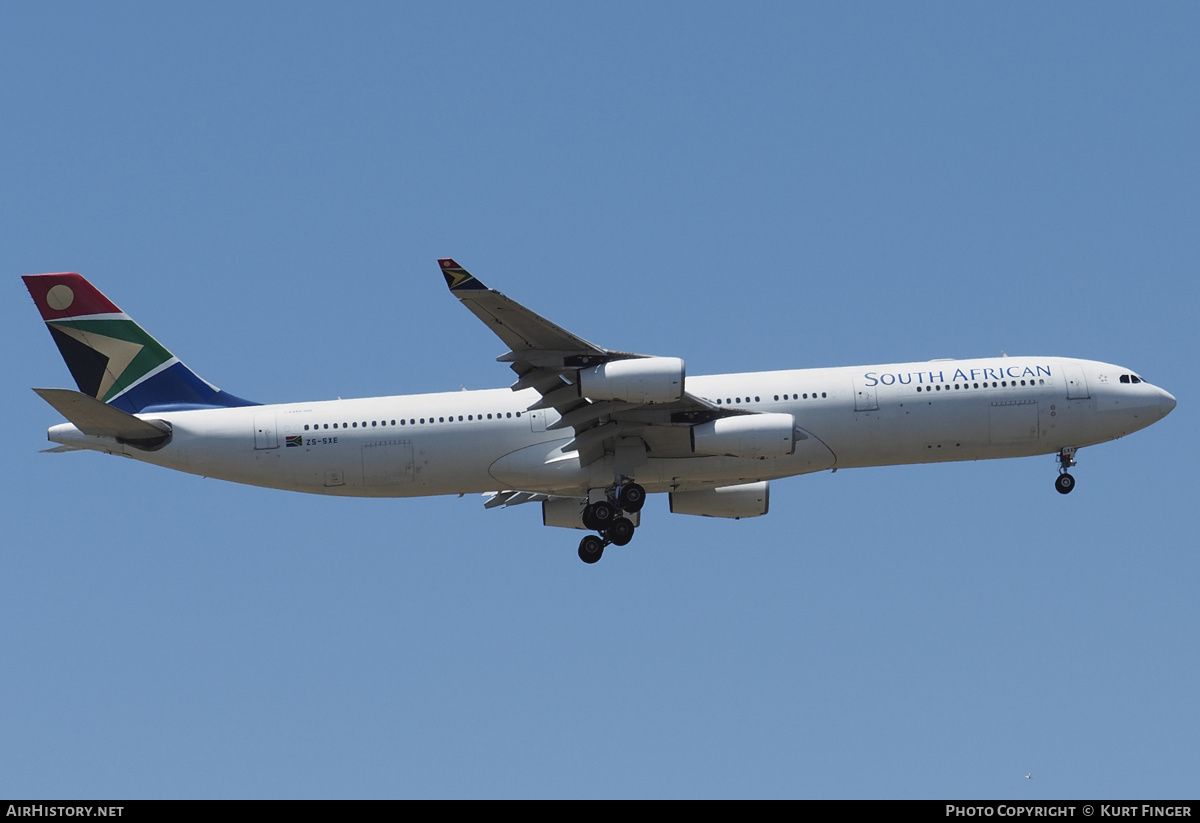 Aircraft Photo of ZS-SXE | Airbus A340-313 | South African Airways | AirHistory.net #317931