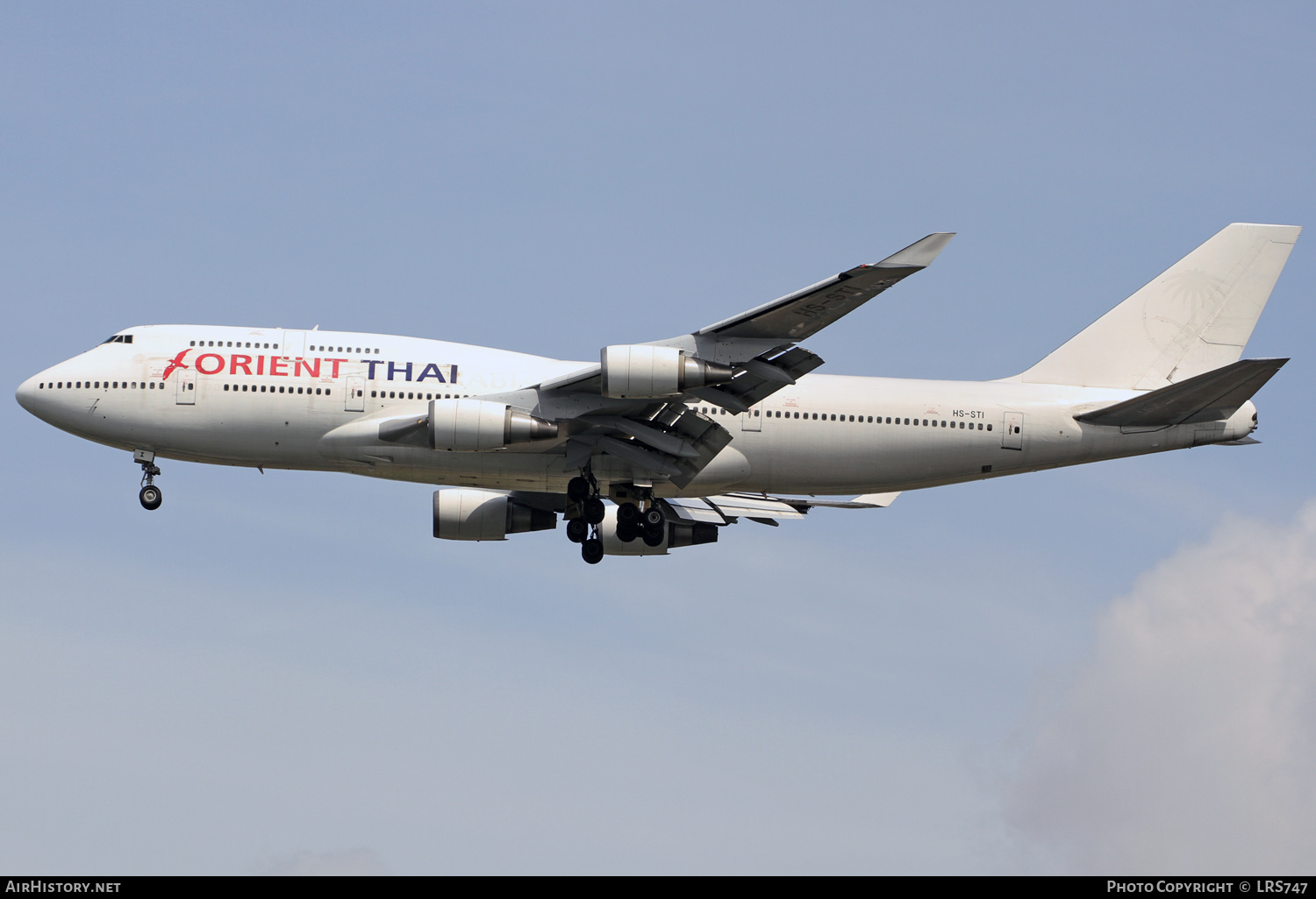 Aircraft Photo of HS-STI | Boeing 747-4Q8 | Orient Thai Airlines | AirHistory.net #318076