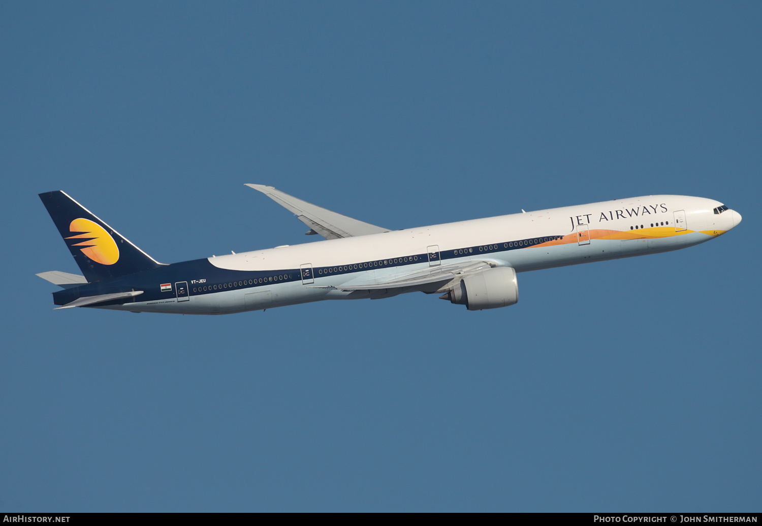 Aircraft Photo of VT-JEU | Boeing 777-35R/ER | Jet Airways | AirHistory.net #318105