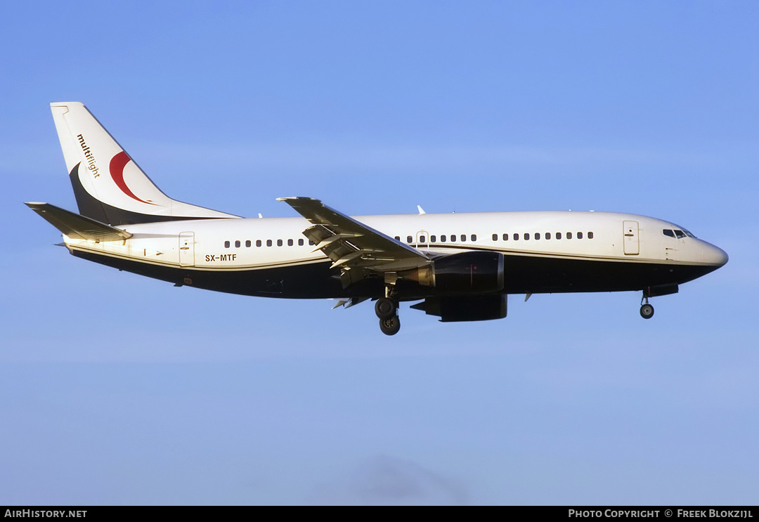 Aircraft Photo of SX-MTF | Boeing 737-329 | Multiflight | AirHistory.net #318107