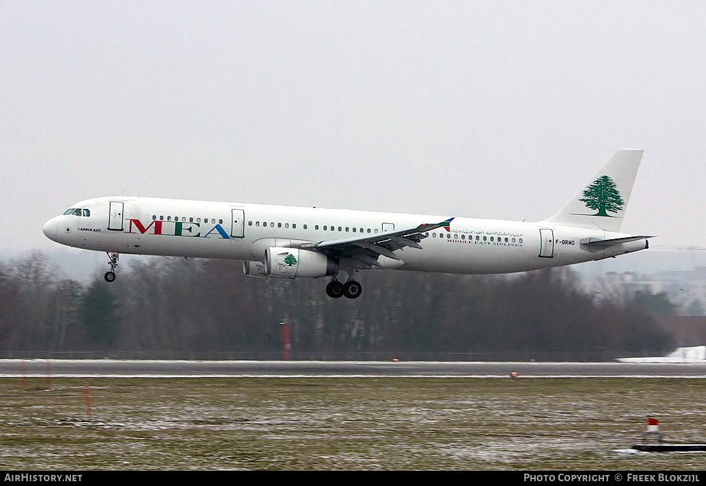 Aircraft Photo of F-ORMG | Airbus A321-231 | MEA - Middle East Airlines | AirHistory.net #318296