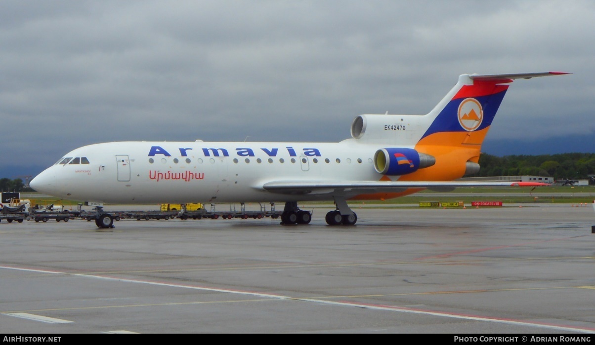 Aircraft Photo of EK-42470 | Yakovlev Yak-42D | Armavia | AirHistory.net #318307