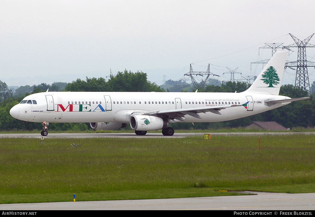 Aircraft Photo of F-ORMJ | Airbus A321-231 | MEA - Middle East Airlines | AirHistory.net #318451