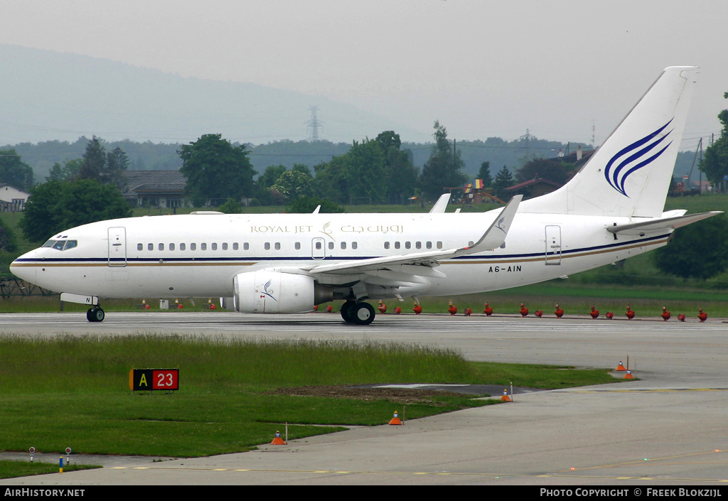 Aircraft Photo of A6-AIN | Boeing 737-7Z5 BBJ | Royal Jet | AirHistory.net #318507