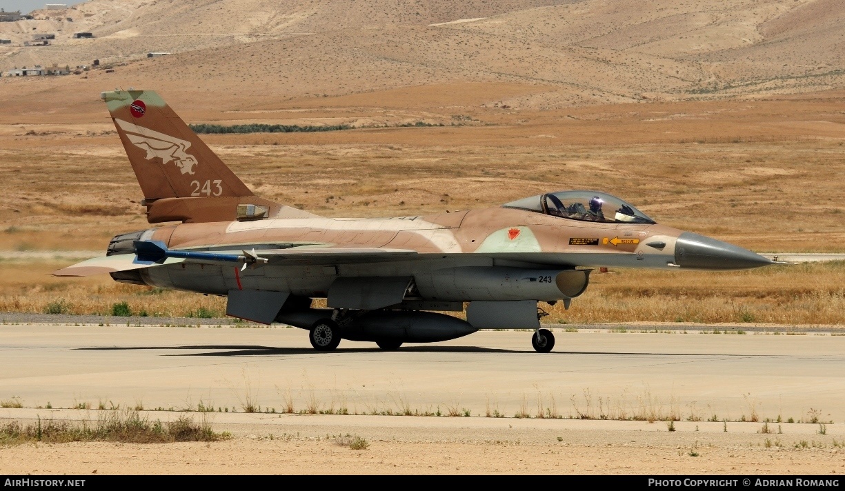 Aircraft Photo of 243 | General Dynamics F-16A Netz | Israel - Air Force | AirHistory.net #318517