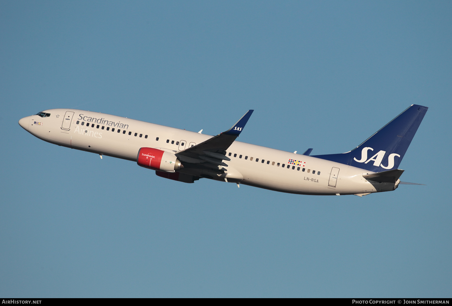 Aircraft Photo of LN-RGA | Boeing 737-86N | Scandinavian Airlines - SAS | AirHistory.net #318578