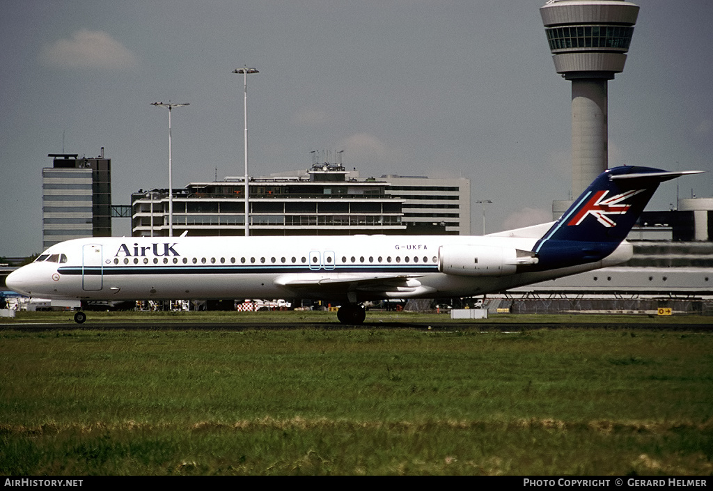 Aircraft Photo of G-UKFA | Fokker 100 (F28-0100) | Air UK | AirHistory.net #318589