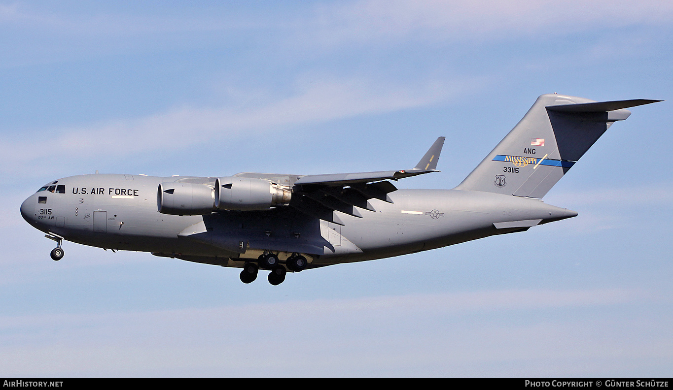 Aircraft Photo of 03-3115 | Boeing C-17A Globemaster III | USA - Air Force | AirHistory.net #318727