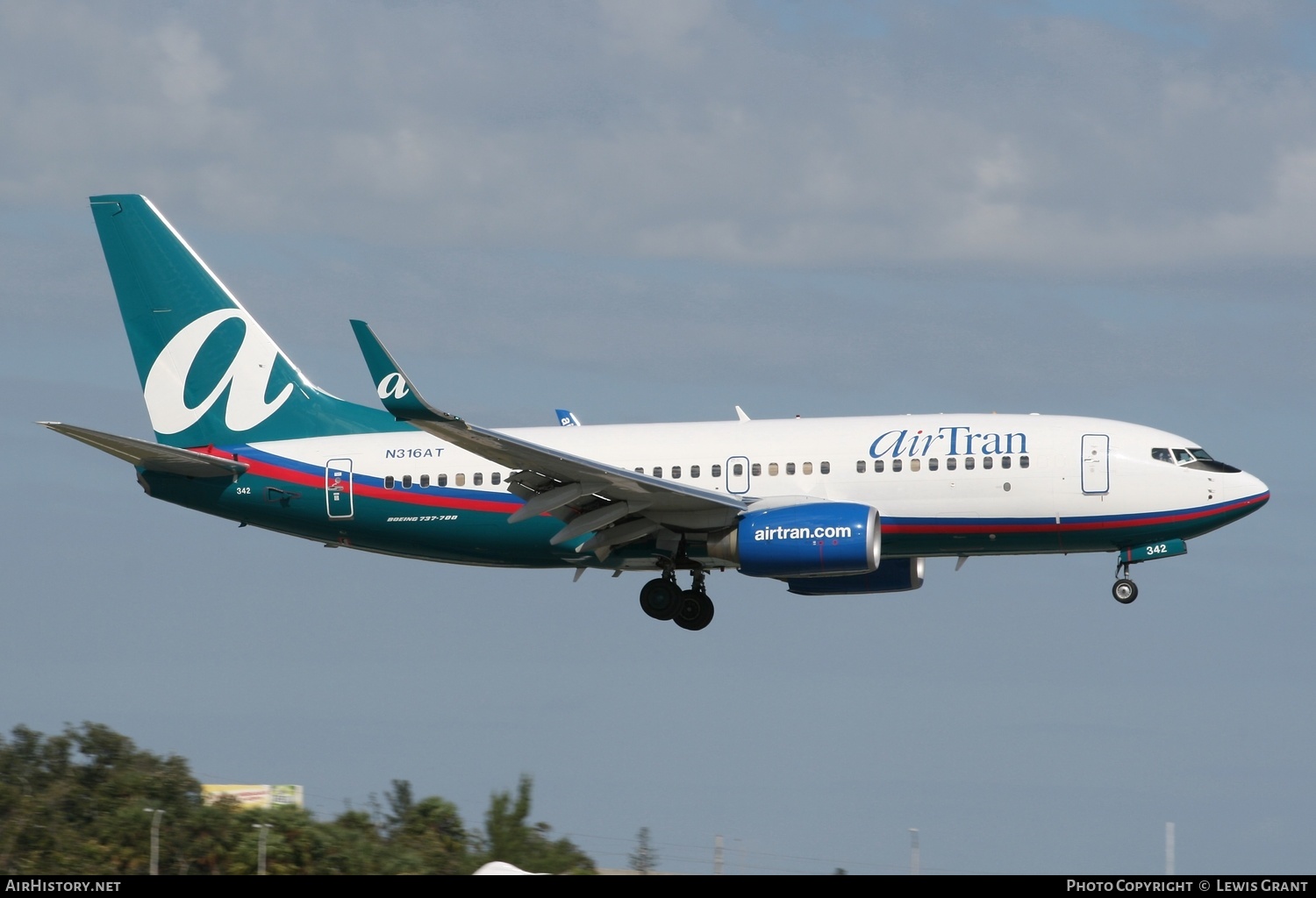 Aircraft Photo of N316AT | Boeing 737-7BD | AirTran | AirHistory.net #318811