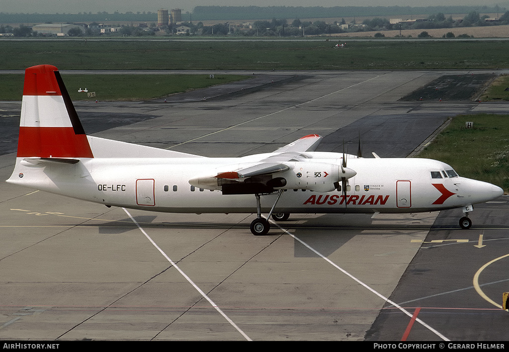Aircraft Photo of OE-LFC | Fokker 50 | Austrian Airlines | AirHistory.net #318823