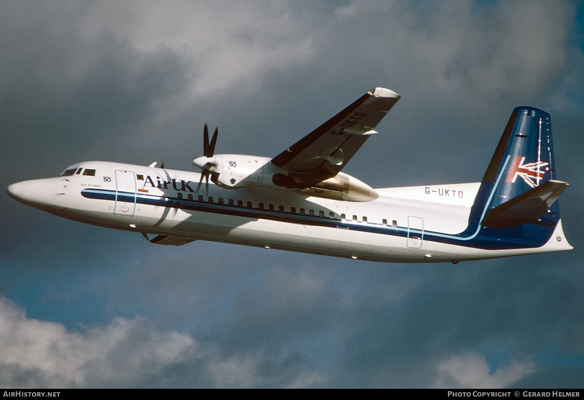 Aircraft Photo of G-UKTD | Fokker 50 | Air UK | AirHistory.net #318838