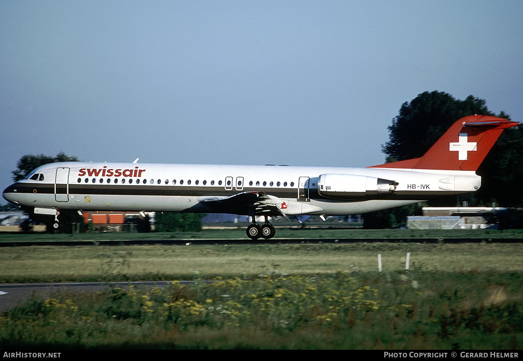 Aircraft Photo of HB-IVK | Fokker 100 (F28-0100) | Swissair | AirHistory.net #318893
