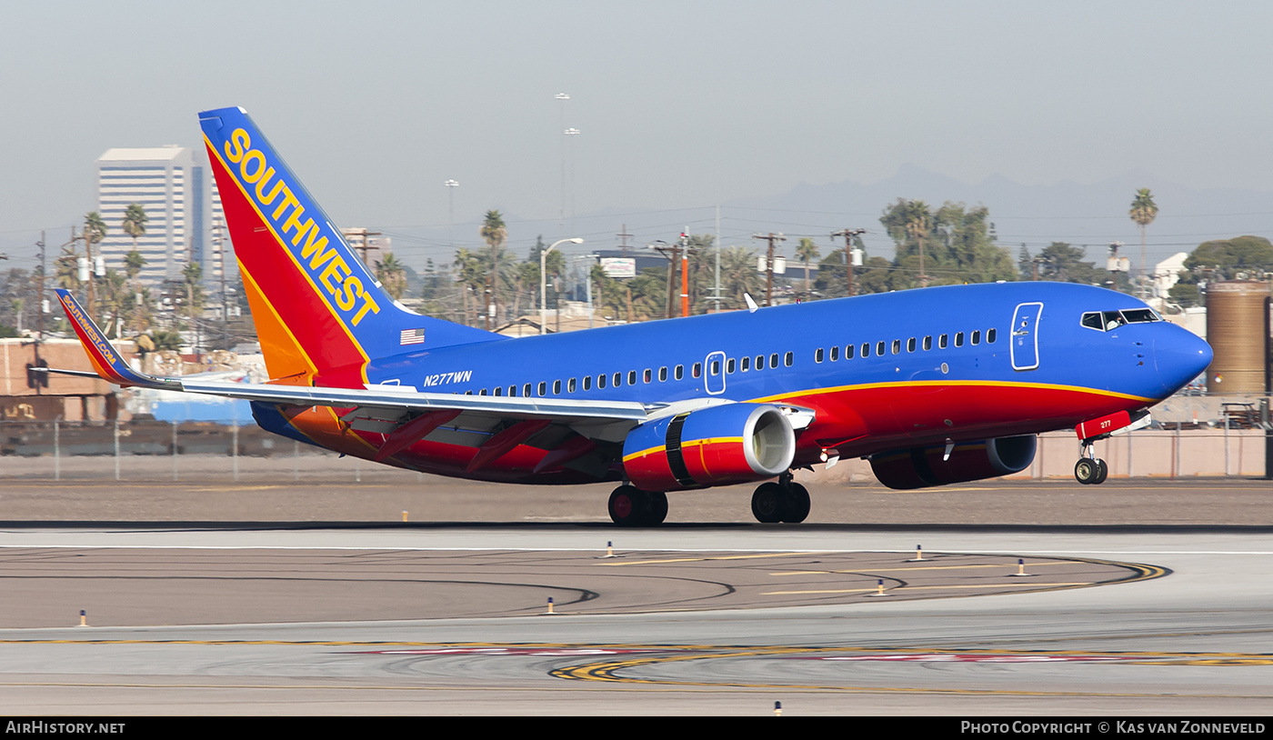 Aircraft Photo of N277WN | Boeing 737-7H4 | Southwest Airlines | AirHistory.net #318973