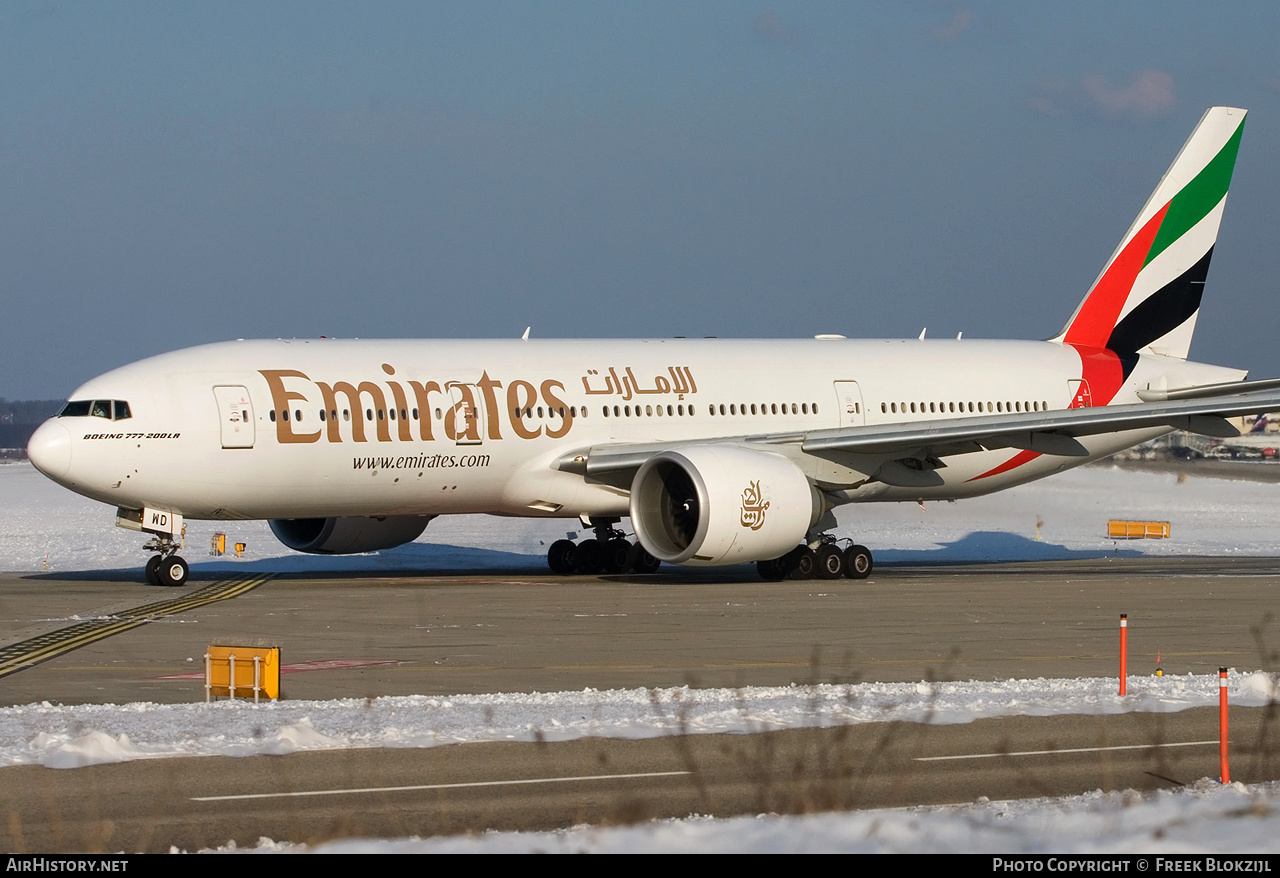 Aircraft Photo of A6-EWD | Boeing 777-21H/LR | Emirates | AirHistory.net #319084