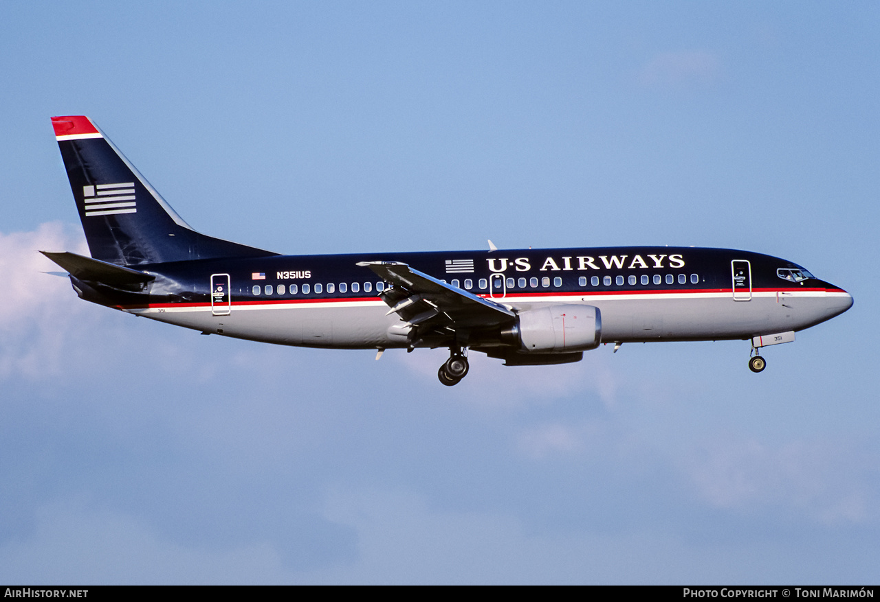 Aircraft Photo of N351US | Boeing 737-301 | US Airways | AirHistory.net #319129