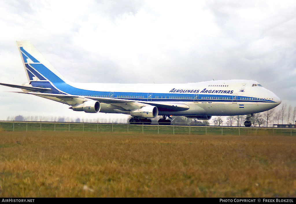 Aircraft Photo of LV-OPA | Boeing 747-287B | Aerolíneas Argentinas | AirHistory.net #319130