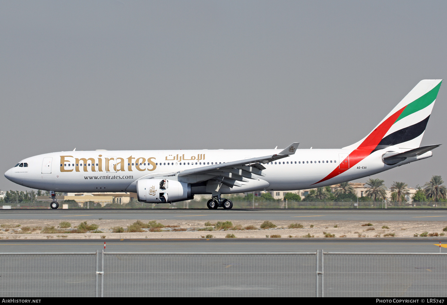 Aircraft Photo of A6-EAI | Airbus A330-243 | Emirates | AirHistory.net #319318