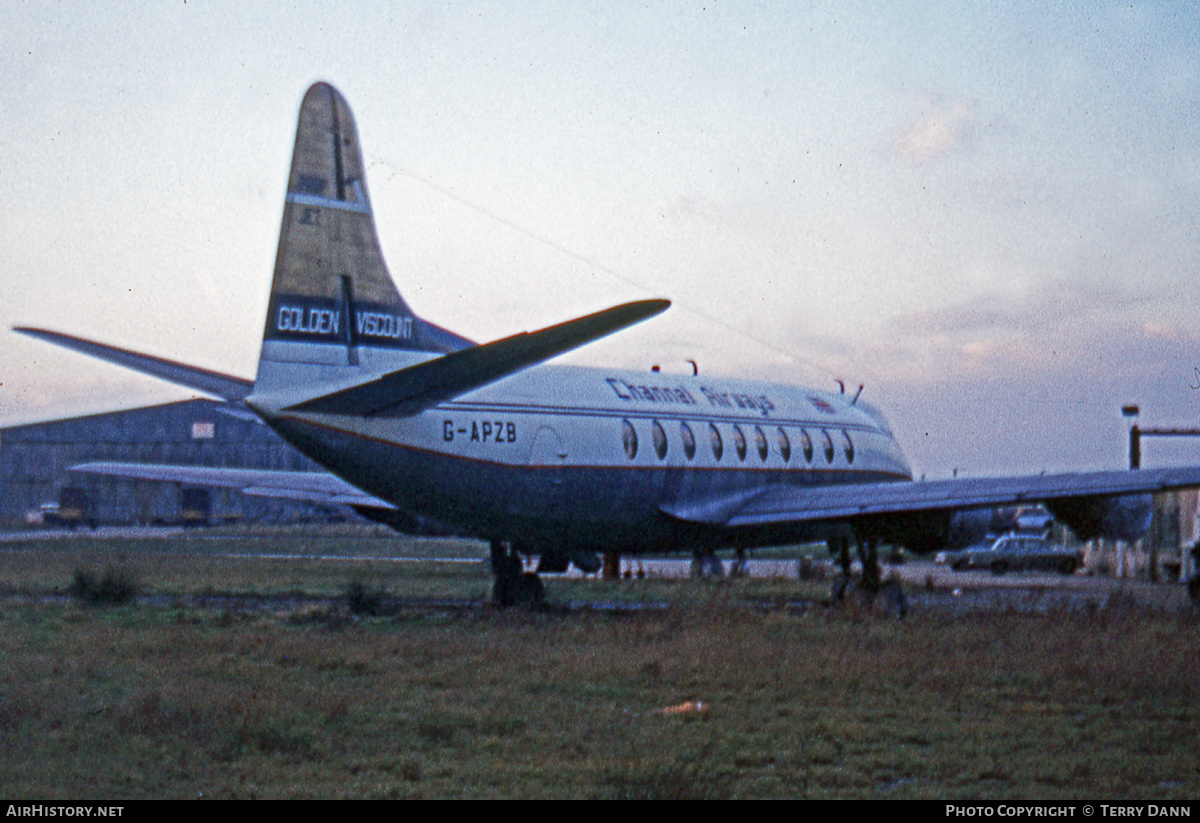 Aircraft Photo of G-APZB | Vickers 707 Viscount | Channel Airways | AirHistory.net #319332