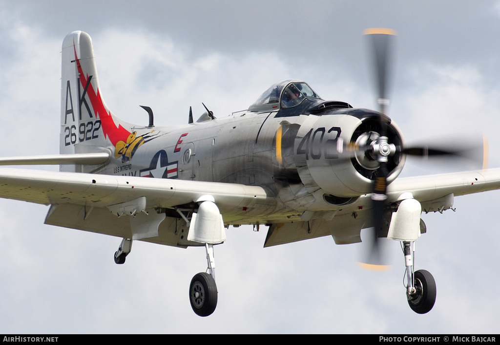 Aircraft Photo of G-RADR / 126922 | Douglas A-1D Skyraider (AD-4NA) | USA - Navy | AirHistory.net #319370