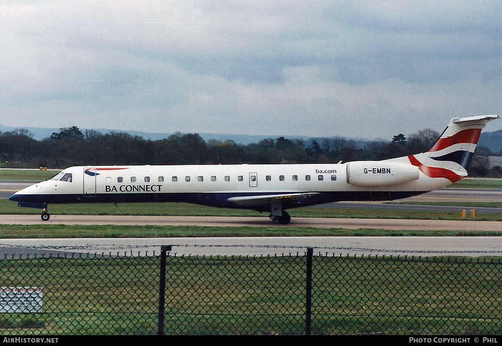 Aircraft Photo of G-EMBN | Embraer ERJ-145EU (EMB-145EU) | British Airways | AirHistory.net #319435