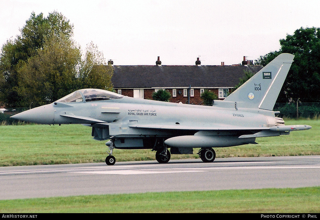 Aircraft Photo of 1004 / ZK063 | Eurofighter EF-2000 Typhoon F2 | Saudi Arabia - Air Force | AirHistory.net #319514